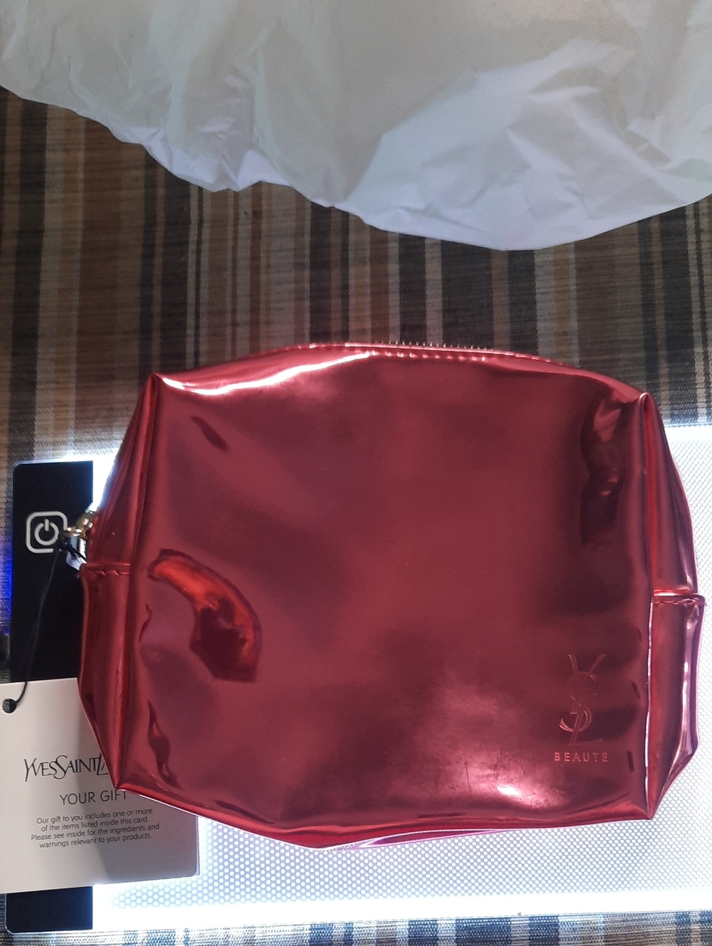 Yves Saint Laurent Metallic Rose Cosmetic Pouch